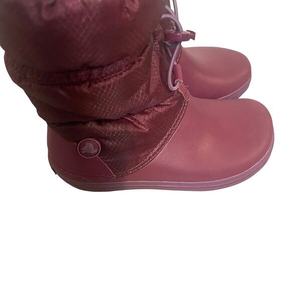 Crocs Youth Girls Size 4 Crocband Purple Winter Snow Boots - Picture 3 of 10